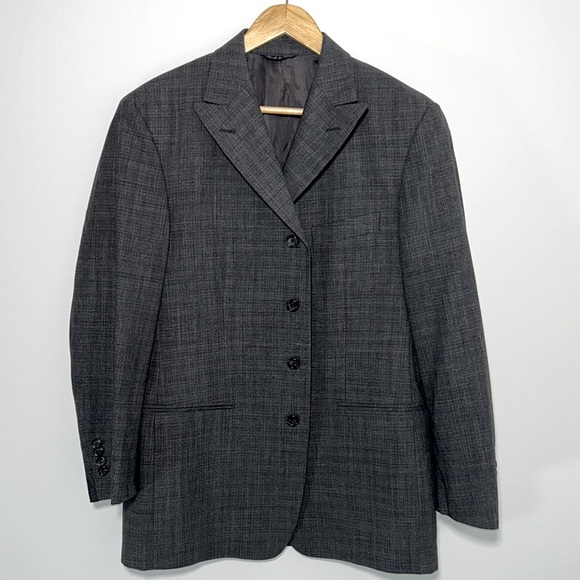 Pronto Uomo Firenze Zignone 100% Wool Men’s Gray Suit Coat Blazer Size 40 - Picture 1 of 8